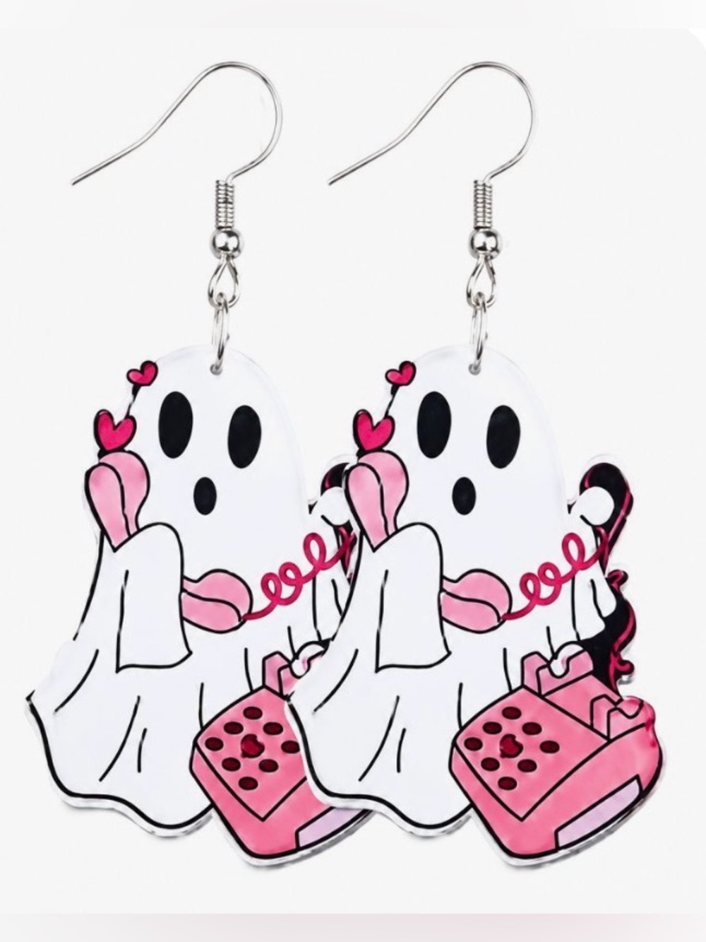“Boo You Calling?” Acrylic Ghost Earrings- NEW